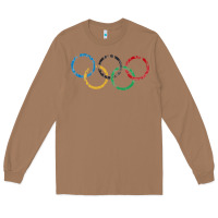 Toasted Coconut OLYMPIC RINGS Long Sleeve Tee - artisFamous
