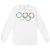 White OLYMPIC RINGS Long Sleeve Tee - artisFamous