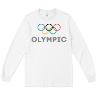White OLYMPIC RINGS Long Sleeve Tee - artisFamous