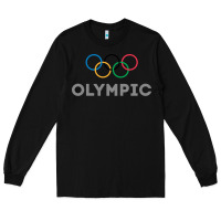 Black OLYMPIC RINGS Long Sleeve Tee - artisFamous