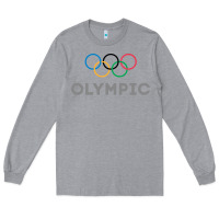 Heather Grey OLYMPIC RINGS Long Sleeve Tee - artisFamous
