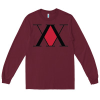 Burgundy x hunter x Long Sleeve Tee - artisFamous