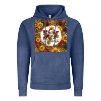 Vintage Denim joy to the world christmas cow Vintage Hoodie - LillyAllenDesigns