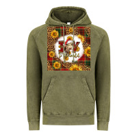 Vintage Olive joy to the world christmas cow Vintage Hoodie - LillyAllenDesigns