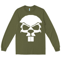 Army Green crazy beaver skull Long Sleeve Tee - artisFamous