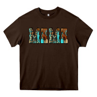 Chocolate Brown Mama Turquoise Tooled Heavy Core Tee - CowCowDesign