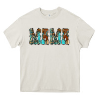 Cream Mama Turquoise Tooled Heavy Core Tee - CowCowDesign