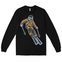 Black born to ski Long Sleeve Tee - artisFamous