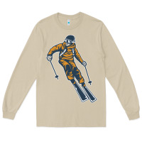 Mushroom born to ski Long Sleeve Tee - artisFamous