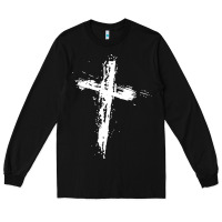 Black cross Long Sleeve Tee - artisFamous