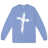 Colony Blue cross Long Sleeve Tee - artisFamous