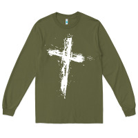 Army Green cross Long Sleeve Tee - artisFamous