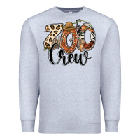 Heather Grey zoo crew safari animals Premium Sweatshirt - RanaPortraitStore