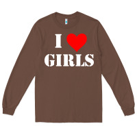 Chestnut i love girls Long Sleeve Tee - artisFamous