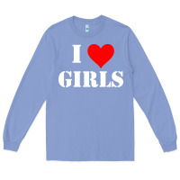 Colony Blue i love girls Long Sleeve Tee - artisFamous
