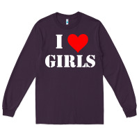Plum i love girls Long Sleeve Tee - artisFamous