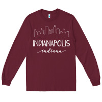 Burgundy indiana Long Sleeve Tee - artisFamous
