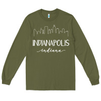Army Green indiana Long Sleeve Tee - artisFamous