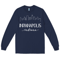 Navy indiana Long Sleeve Tee - artisFamous