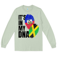 Matcha jamaican and haitian mix flag dna heritage Long Sleeve Tee - artisFamous