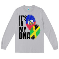 Moon Dust jamaican and haitian mix flag dna heritage Long Sleeve Tee - artisFamous