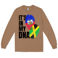 Toasted Coconut jamaican and haitian mix flag dna heritage Long Sleeve Tee - artisFamous