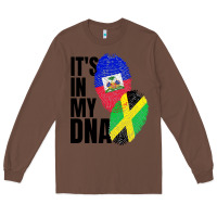 Chestnut jamaican and haitian mix flag dna heritage Long Sleeve Tee - artisFamous