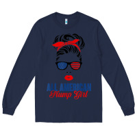 Navy all american trump girl Long Sleeve Tee - artisFamous