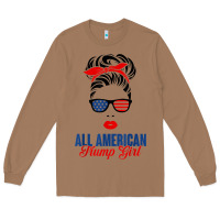 Toasted Coconut all american trump girl Long Sleeve Tee - artisFamous