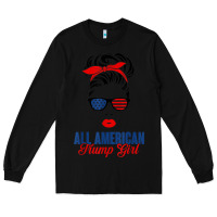 Black all american trump girl Long Sleeve Tee - artisFamous