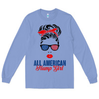 Colony Blue all american trump girl Long Sleeve Tee - artisFamous