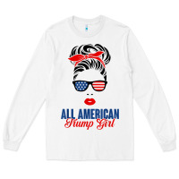 White all american trump girl Long Sleeve Tee - artisFamous