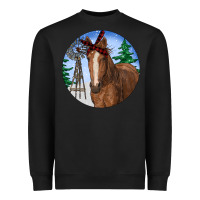 Black Horse Christmas Heavyweight Sweatshirt - RanaPortraitStore
