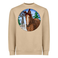 Mushroom Horse Christmas Heavyweight Sweatshirt - RanaPortraitStore