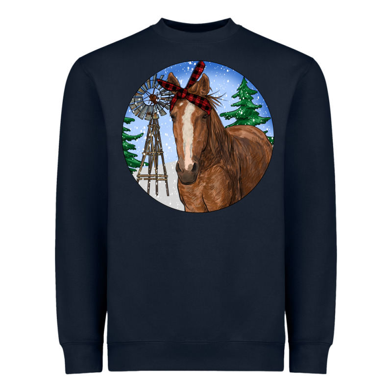 Horse Christmas Heavyweight Sweatshirt by RanaPortraitStore | Teevron