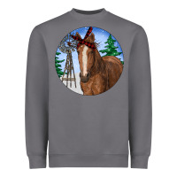 Storm Horse Christmas Heavyweight Sweatshirt - RanaPortraitStore
