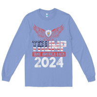 Colony Blue trump 2024 take america back Long Sleeve Tee - artisFamous