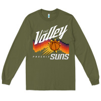Army Green the valley oop phoenix basketball retro sunset basketball t shirt Long Sleeve Tee - artisFamous