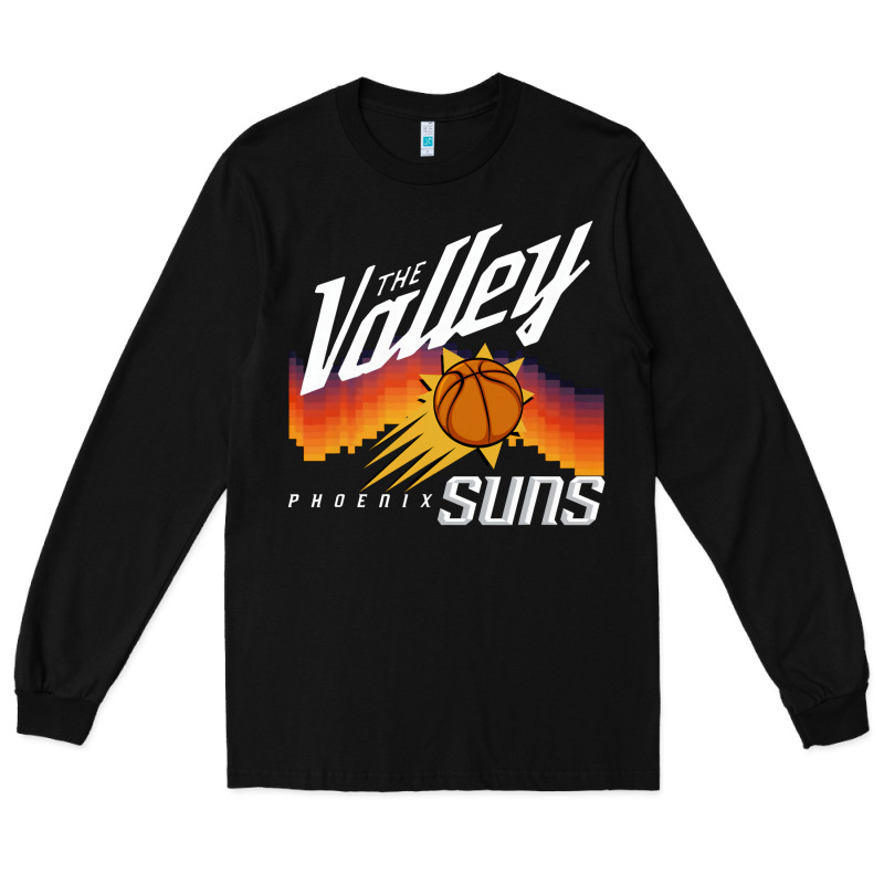 The Valley Oop Phoenix Basketball Retro Sunset Basketball T Shirt Long Sleeve Tee by artisFamous | Teevron