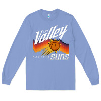 Colony Blue the valley oop phoenix basketball retro sunset basketball t shirt Long Sleeve Tee - artisFamous
