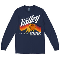 Navy the valley oop phoenix basketball retro sunset basketball t shirt Long Sleeve Tee - artisFamous