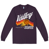 Plum the valley oop phoenix basketball retro sunset basketball t shirt Long Sleeve Tee - artisFamous