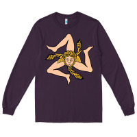 Plum sicilian triskelion Long Sleeve Tee - artisFamous