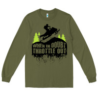Army Green snowmobile throttle Long Sleeve Tee - artisFamous