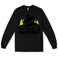 Black snowmobile throttle Long Sleeve Tee - artisFamous