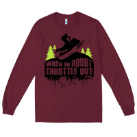 Burgundy snowmobile throttle Long Sleeve Tee - artisFamous