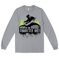 Heather Grey snowmobile throttle Long Sleeve Tee - artisFamous