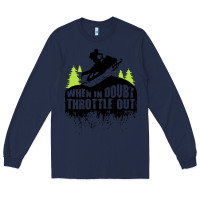 Navy snowmobile throttle Long Sleeve Tee - artisFamous