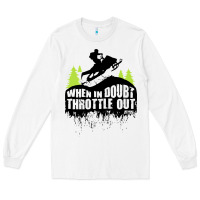 White snowmobile throttle Long Sleeve Tee - artisFamous