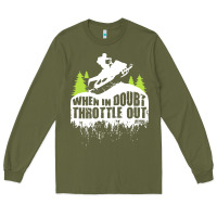 Army Green snowmobile throttle Long Sleeve Tee - artisFamous